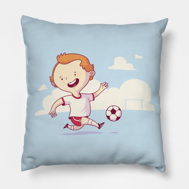Football Boy Pillow by mariomoreno