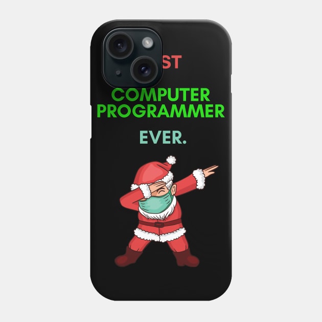 Funny Christmas 2020 Gift Dabbing Santa Mask For Computer-programmer's Phone Case by Retro_Design_Threadz