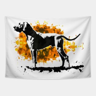 Black and Tan Coonhound Dog Minimal Tapestry