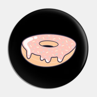 Pink Cartoon Doughnut With Multicolor Sprinkles Pin