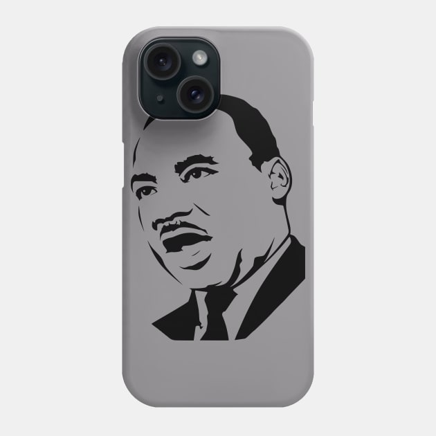 martin luther king stencil Phone Case by bumblethebee
