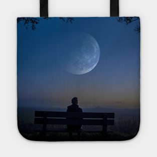 The moon is beautiful Tote