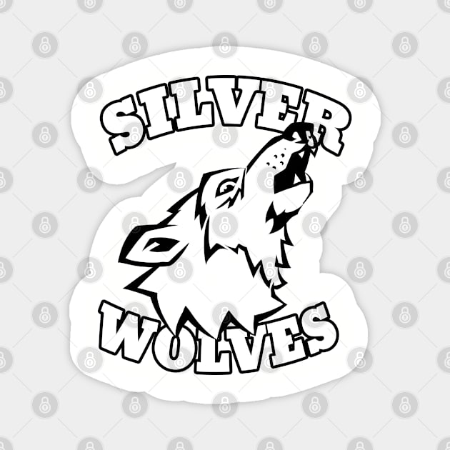 Silver Wolves mascot Magnet by Generic Mascots