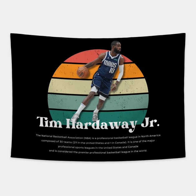 Tim Hardaway Jr. Vintage V1 Tapestry by Gojes Art