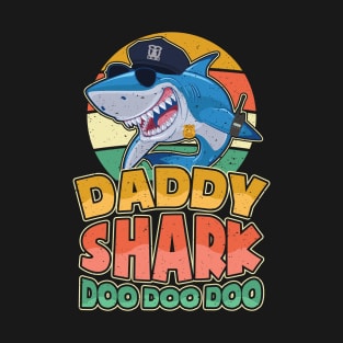 Police Daddy Shark Doo Doo Doo T-Shirt