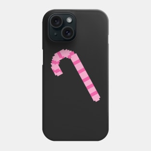 Pink Candy Cane 8 Bit Christmas Pixel Art Phone Case