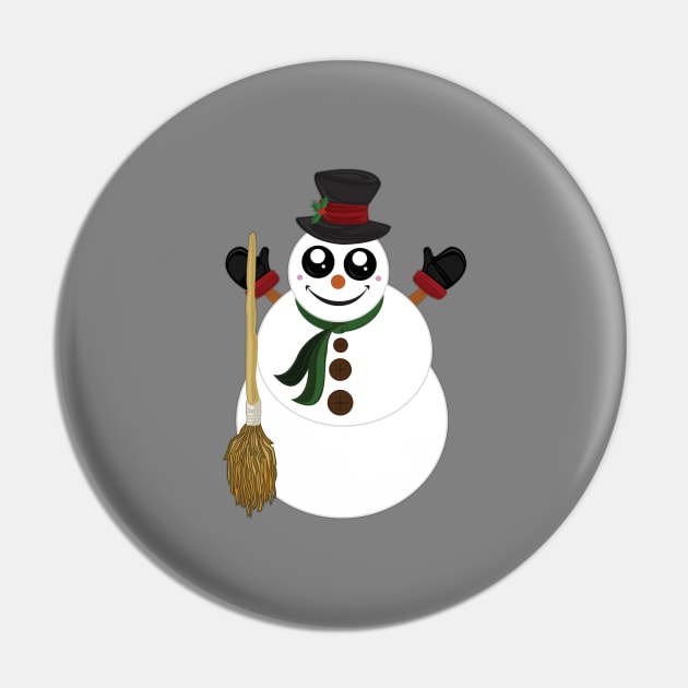 Snowman Pin by adamzworld