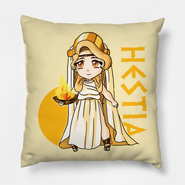 Hestia chibi Pillow by JonasEmanuel