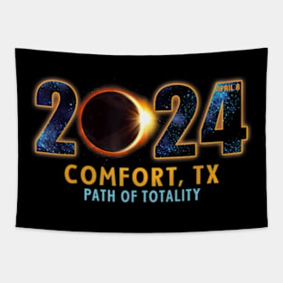 Comfort Texas Total Solar Eclipse 2024 Tapestry