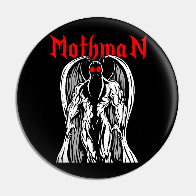 Mothman Pin by Mr. Grimskar's Art