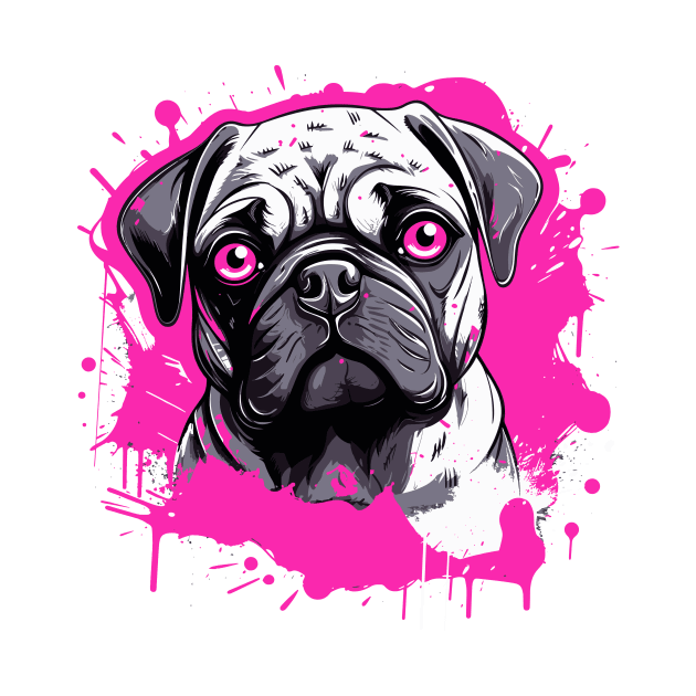 Pink Pug by Cascade Merch