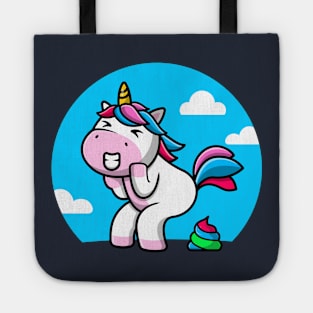 Unicorn rainbow poop Tote