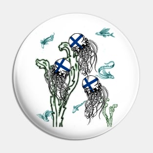 Finland Jellyfish Pin
