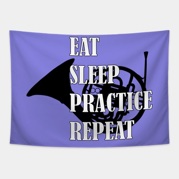 Eat Sleep Practice Repeat: French Horn Tapestry by GeneticRambles