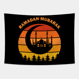 Ramadan Mubarak Ramadan Kareem Mosque Crescent Dawn Dusk Gift Tapestry