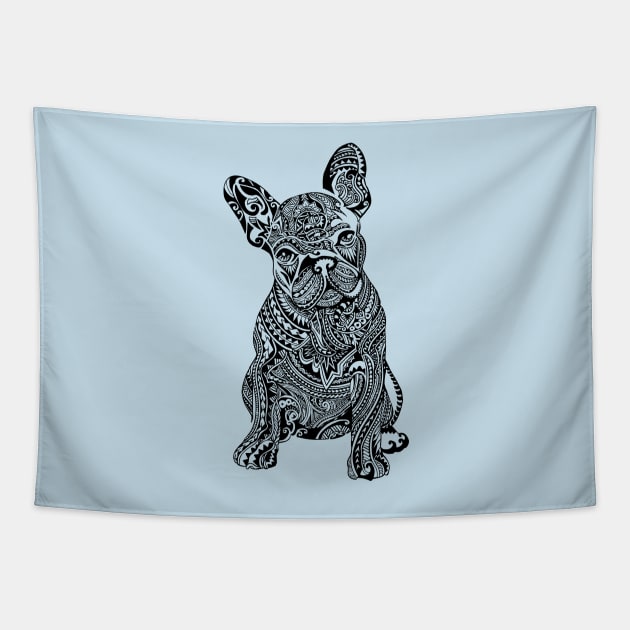 Polynesian Frenchie Tapestry by huebucket