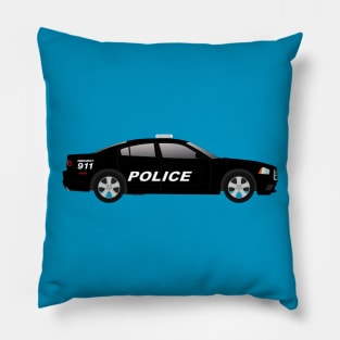 Black Police Car (Charger) Pillow