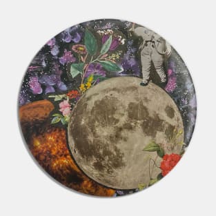 Aesthetic Astronaut Moon Art by Courtney Graben Pin