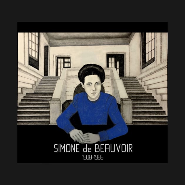 Portrait of Simone de Beauvoir by ArtAndBliss