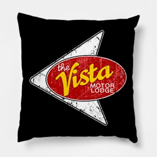 Hello Tomorrow! The Vista Motor Lodge Logo Pillow