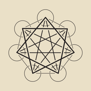 Heptagram (7 sided star) - Awesome Sacred Geometry Design T-Shirt