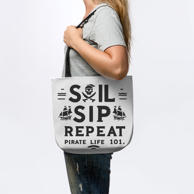 Sail Sip Repeat Pirate Life 101 by Frank Ring