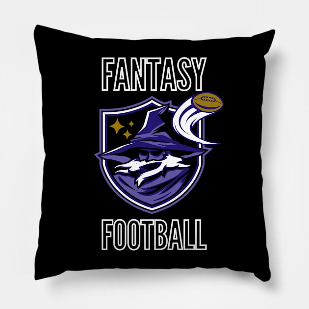 Fantasy Football (Baltimore) Pillow by Pine Tree Tees