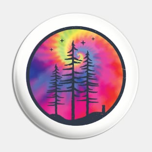 Tie Dye Sky and Trees Pin