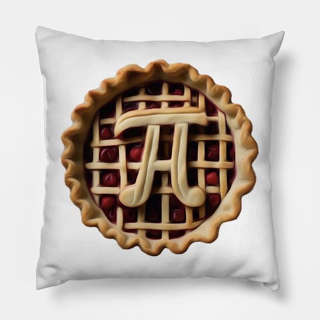 Cherry Pie Pi for Pi Day Pillow by akastardust