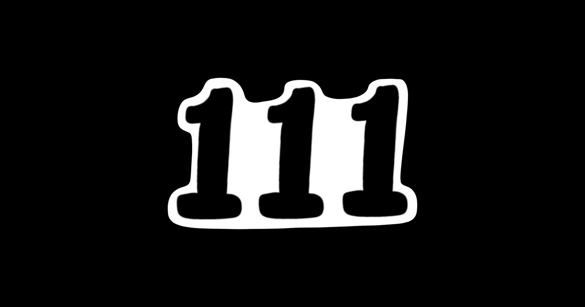 111 Angel Number - 111 - Sticker | TeePublic