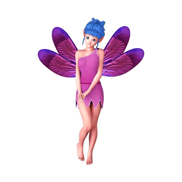 I need a hug elf fairy faerie pink dragonfly wings by Fantasyart123