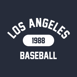 Retro 1988 Los Angeles Baseball Varsity Logo (White) T-Shirt