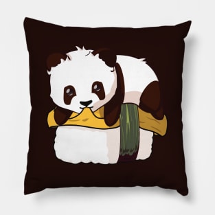 Panda on a tamago sushi Pillow