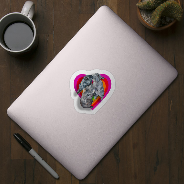 Adorable, true love bunnies! - Bunnies - Sticker