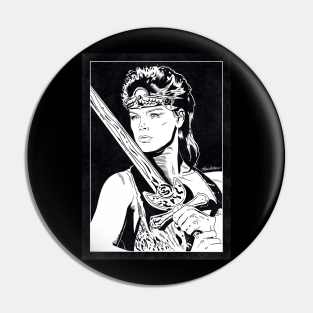 RED SONJA (Black and White) Pin