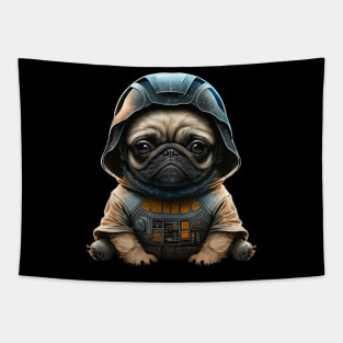 Pug Darth Sci fi Sith Helmet Tapestry