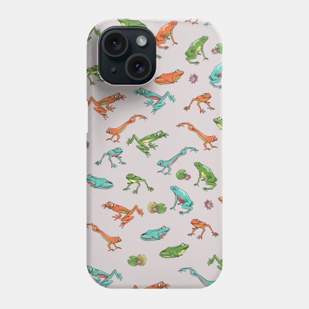 Colorful Frog Pattern Phone Case by mailboxdisco