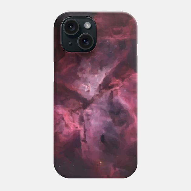 Carina Nebula Geometrized Phone Case by SpacePlace