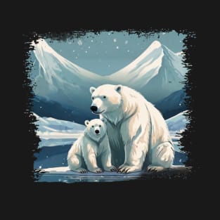 Mother and Child Winter Bears T-Shirt