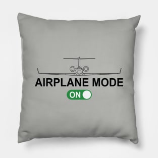 Airplane Mode On Corporate Jet Pillow