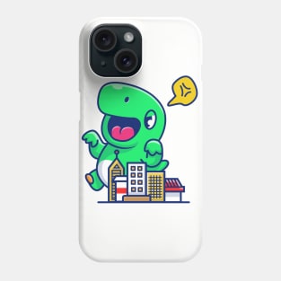 Angry Dinosaur Destroy City Cartoon Phone Case