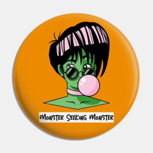 Halloween Frankenstein Girl with Bubblegum Pin