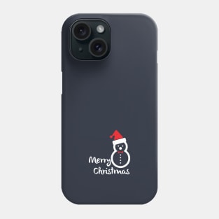 Merry Christmas Happy Snowman With Santa Hat - Merry Christmas Gift Phone Case