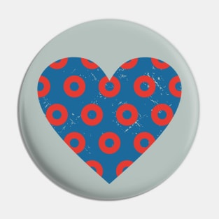 Phish Fishman Donut Heart Pin