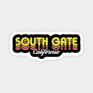 Retro South Gate California Magnet