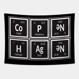 Copenhagen City | Periodic Table of Elements Tapestry