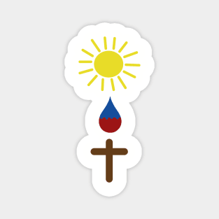 Washed in Blood of Jesus Christ the Lamb, the Son Sacrifice, Crucified, Cross Calvary Symbol Magnet