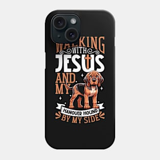 Jesus and dog - Hanoverian Hound Phone Case