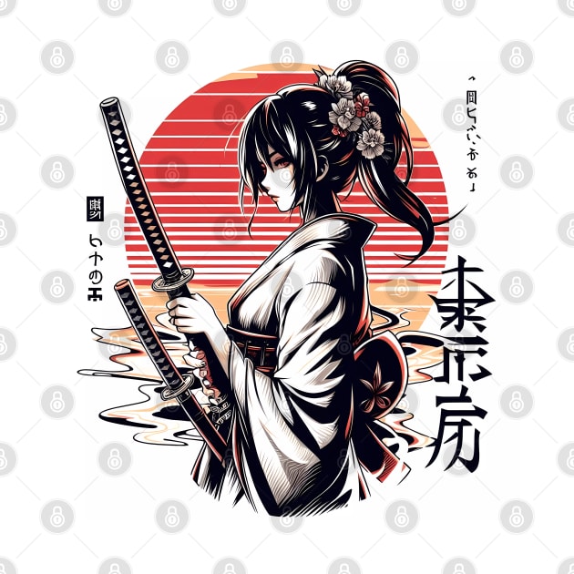 girl japanese culture katana by IA.PICTURE