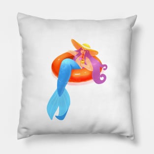 Mermaid on vacation Pillow